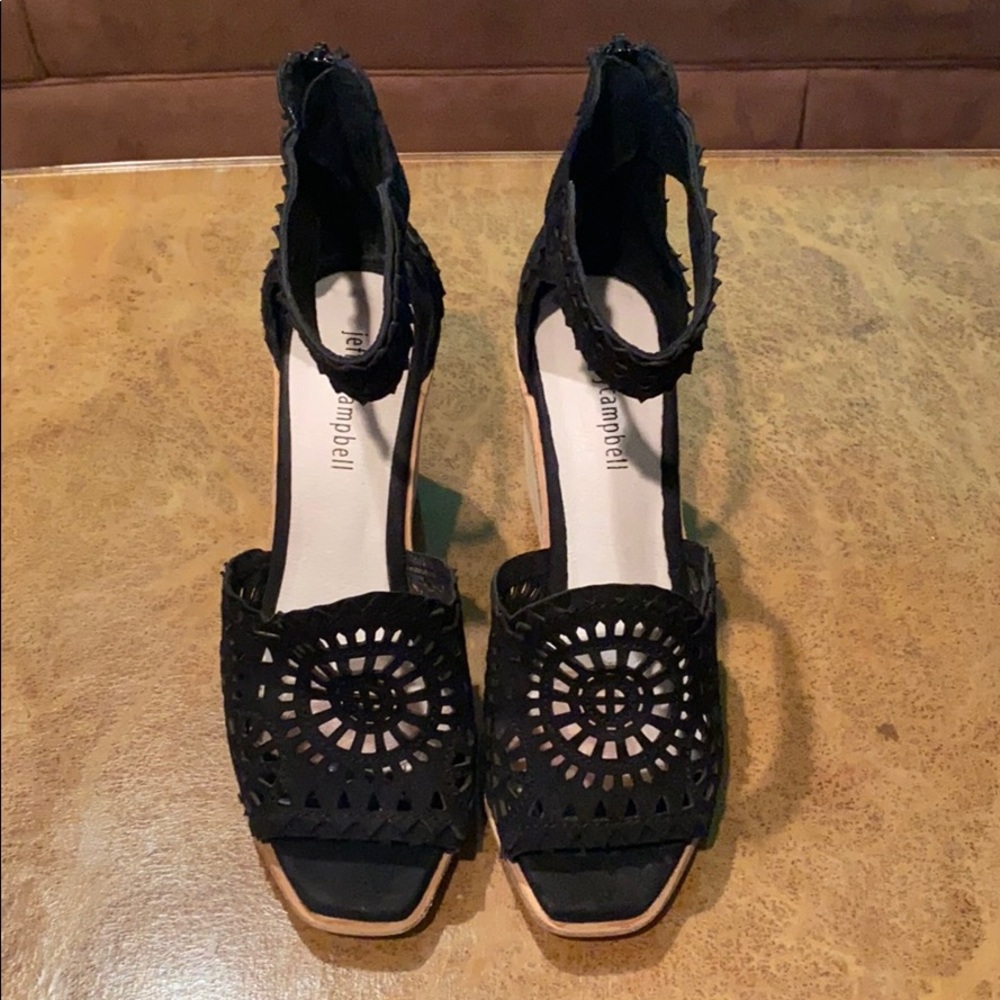 Jeffery Campbell Black Wedges